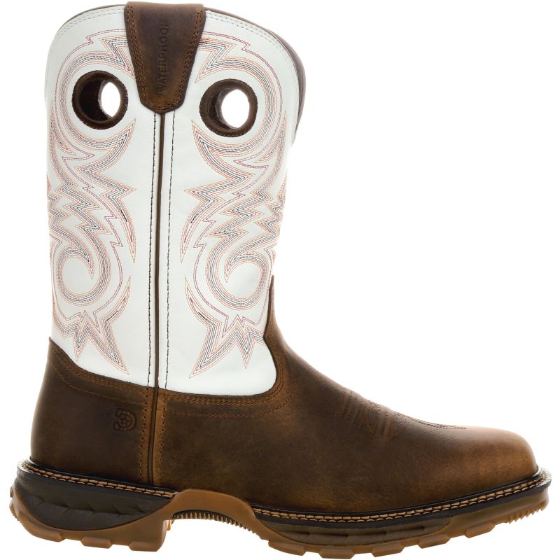 Durango|Maverick XP Waterproof Western Work Boot-Chocolate And White