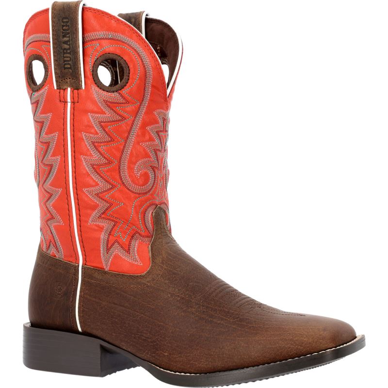 Durango|Westward Dark Hickory and Chili Red Western Boot-Mint Ash ...